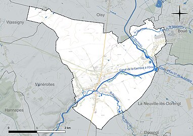 Carte hydrographique de la commune.