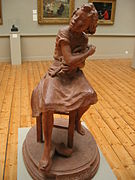 Plâtre patiné de Cosette par Marthe La-Fizeliere-Ritti, musée des beaux-arts de Besançon.