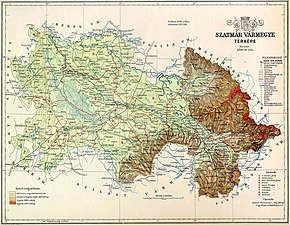 Poziția localității Comitatul Sătmar (Szatmár)