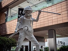 Lady Liberty Hong Kong inside the University of Hong Kong campus, September 2019