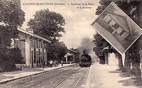 La gare au début du XXe siècle, côté intérieur (vue en direction de Bordeaux).