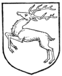 szökellő szarvas (stag springing)