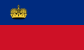 Bandera del Principáu de Liechtenstein (1982-antugaño)