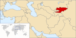 Location of Kyrgyzstan