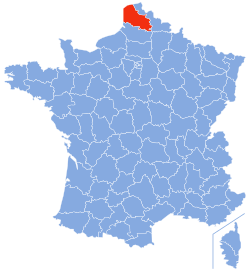 Location o Pas-de-Calais in Fraunce