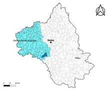 Centrès dans l'arrondissement de Villefranche-de-Rouergue en 2020.