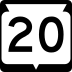 State Trunk Highway 20 marker