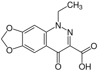 Strukturformel von Cinoxacin