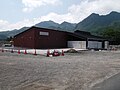 建設中の川原湯温泉駅新駅舎