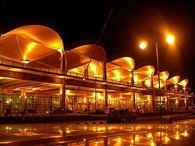 Kuching International Airport at night