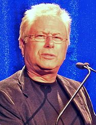 Photograph of composer Alan Menken attending a guild event.