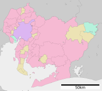 岡崎城の位置（愛知県内）