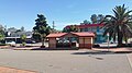 Bus stop outside station