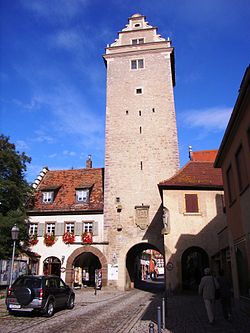 Skyline of Volkach