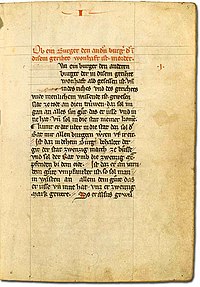 Richtebrief de Zurich de 1304.