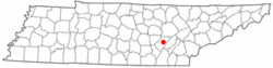 Location of Pikeville, Tennessee