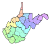 West Virginia state senate districts from 1916