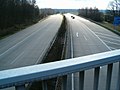 Autobahnende bei Egelsbach, noch mit Abfahrtsschild (mittlerweile entfernt)