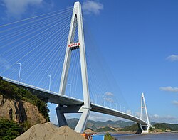 富翅島と冊子島をまたがる桃夭門大橋