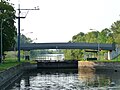 Unterhaupt mit geschlossenem Tor und Brücke