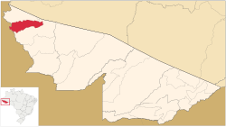 Localização de Rodrigues Alves no Acre