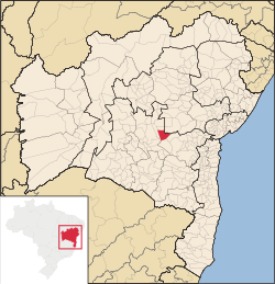 Localização de Itaetê na Bahia