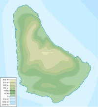 Location map/data/Barbados is located in Barbados