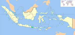 Map of Indonesia showing Bali