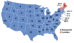 Electoral map, 1936 election