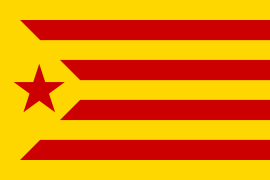 "Estelada vermella" (ruz) pe "groca" (melen)