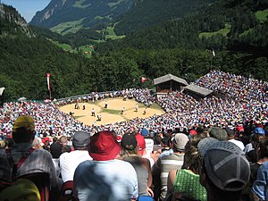 Le « Brünigschwinget » de 2009, fête de lutte au col du Brünig.