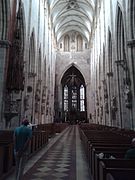 Center aisle, looking east to the sanctuary