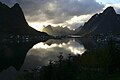 Reine at night (midnight sun)