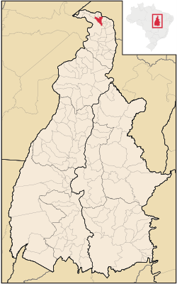 Localização de Augustinópolis no Tocantins