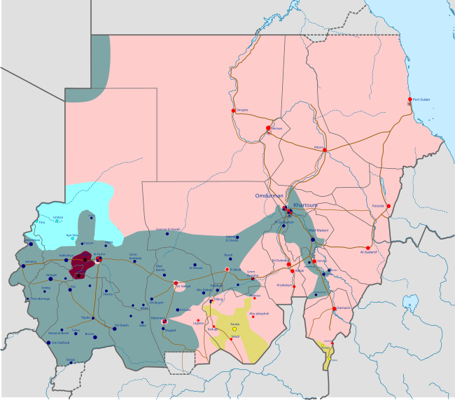 The SLM zone of control (purple) as of 2 October 2024, including Tawila