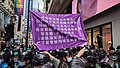 At noon, the police were advancing along Great George Street and East Point Road, and for the first time raised a purple warning flag.