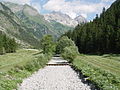 Ausgetrocknetes Flussbett des Oybachs