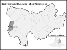 Křižanovice na mapě