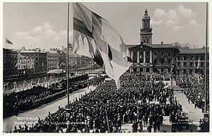 Gustaf Adolfs torg i Göteborg vid Jubileumsfesten 1923