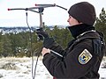 Image 8Wildlife officer tracking radio-tagged mountain lion (from Radio)