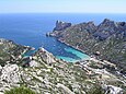 Boote in der Calanque de Sormiou