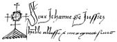 Signature de Jeanne de Jussie