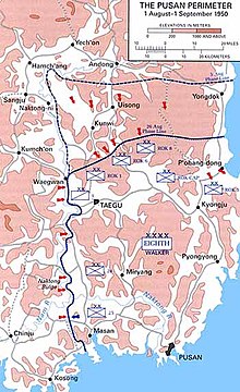 A map of a perimeter on the southeastern tip of a land mass