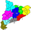 Rexións de Cataluña entre 1936 e 1939.