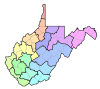 West Virginia state senate districts from 1951