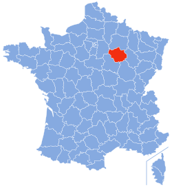 Location of Aube in France