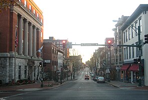 Downtown Hagerstown's southbound Potomac Street in November 2007.