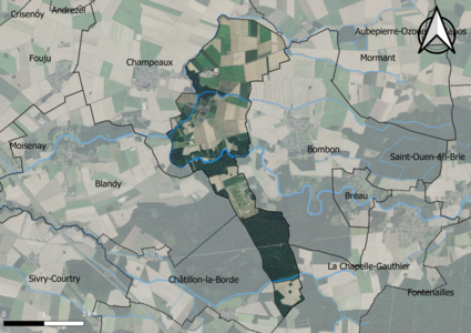 Carte orhophotogrammétrique de la commune.