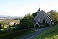 Blesmes - église du village vue du parcours de la Dhuis.