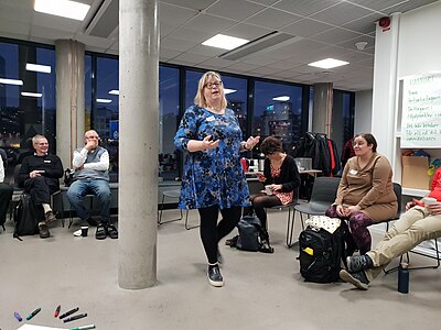 Medlemsmötet 2019, med facilitatorn Ulrika Eklund.